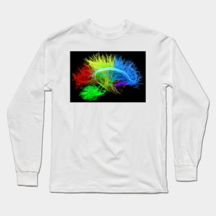 Human brain nerve tracts, illustration, (F035/7627) Long Sleeve T-Shirt